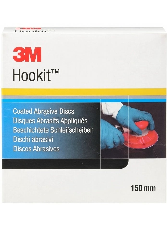 3M Hookit Coated Abrasive Disc 255P P320 Grit Golden 150 MM - Image 1